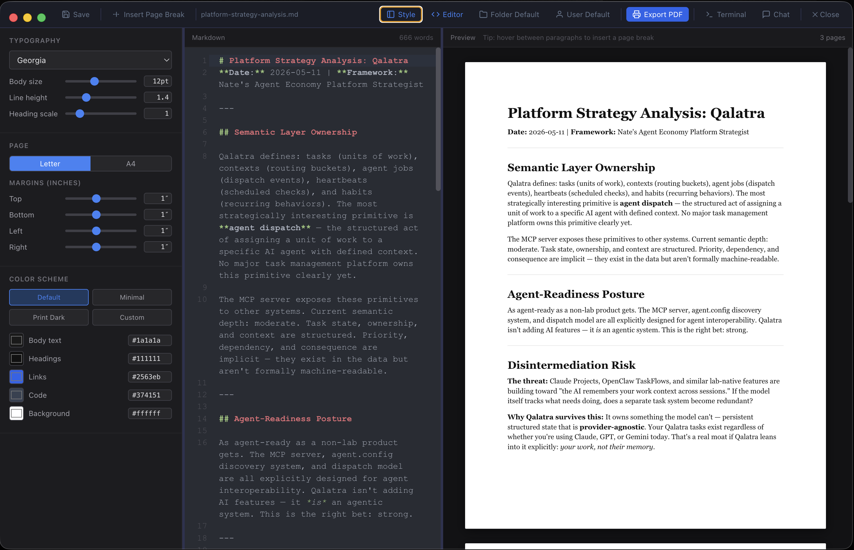 Markdown editor